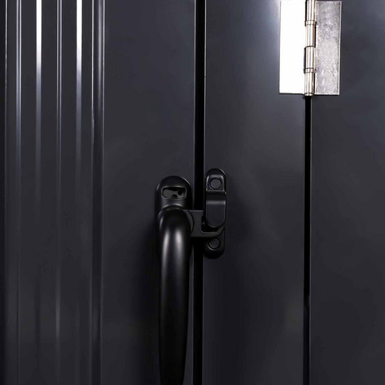 Cache poubelle double en acier gris anthracite - Image 7