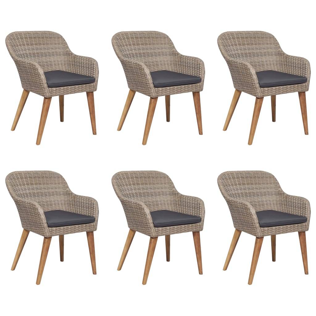Vidaxl - Ensemble à manger de jardin 7 pcs Résine tressée Marron vidaXL 3059483 - Image 9