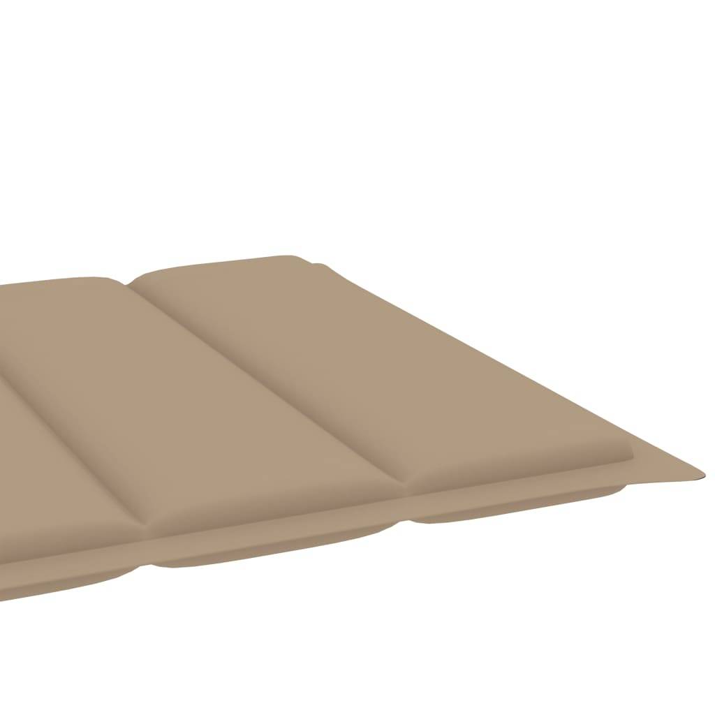 Vidaxl - Chaise longue avec coussin beige Bois de teck solide vidaXL 3063009 - Image 6