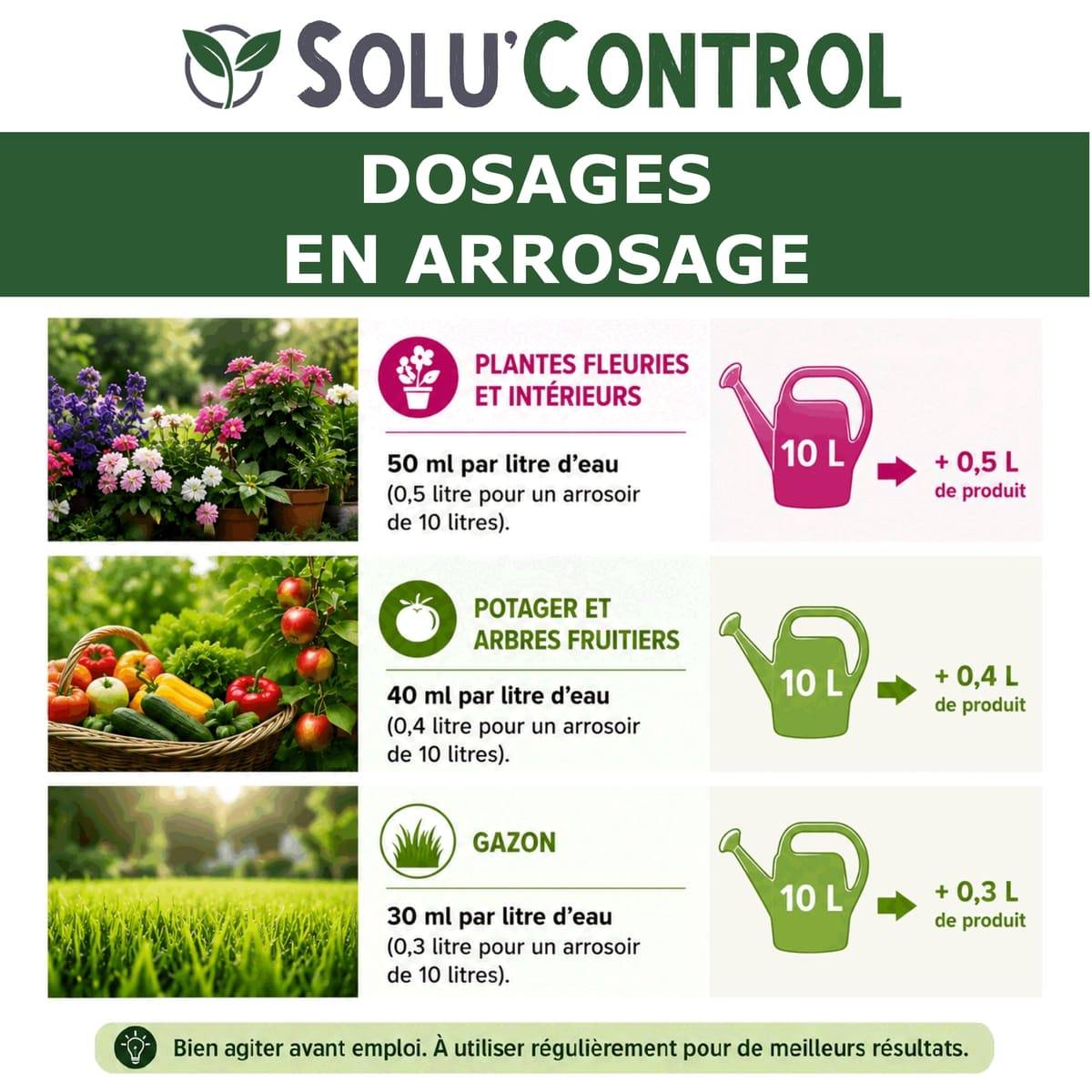 Tout pour les nuisibles - Végé'Reprise 500 mL - Biostimulant concentré aux acides aminés, algues et oligo-éléments Solu'Control - Fabriqué en France - UAB - Image 5