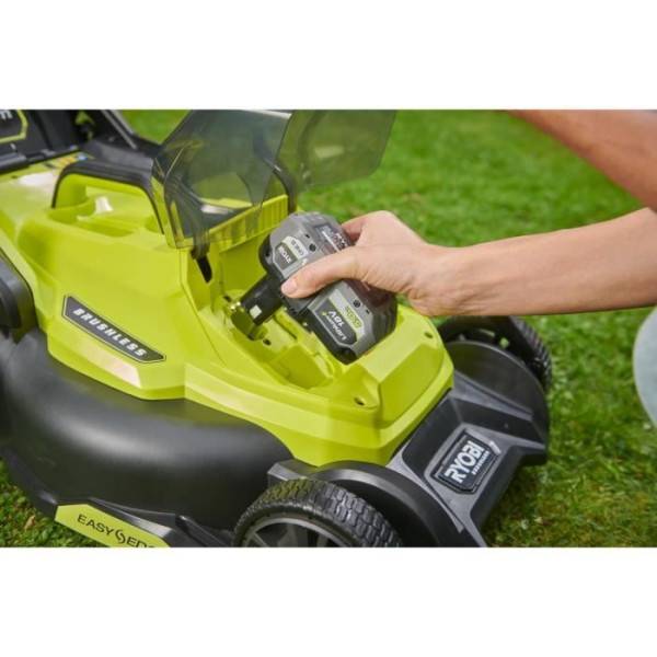 Ryobi - RYOBI - Tondeuse poussée 18V Brushless - Ø coupe 40 cm - ramassage et mulching - batterie 5,0 Ah & chargeur 2,0 A - RY18LMX40C - Image 2