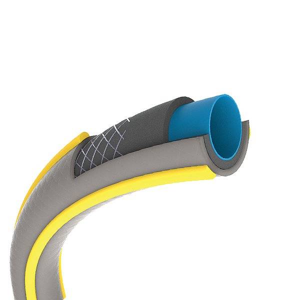 Hozelock - Tuyau d’arrosage Hozelock Select anti UV gris bandes 3D jaunes 15mm 25m HOZELOCK - Image 2