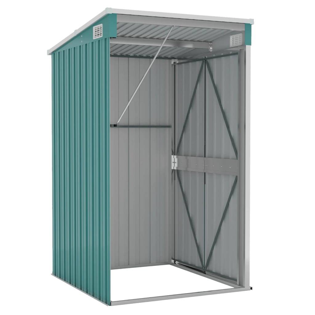 Helloshop26 - Remise de jardin murale 118 x 100 x 178 cm acier galvanisé vert - Image 4