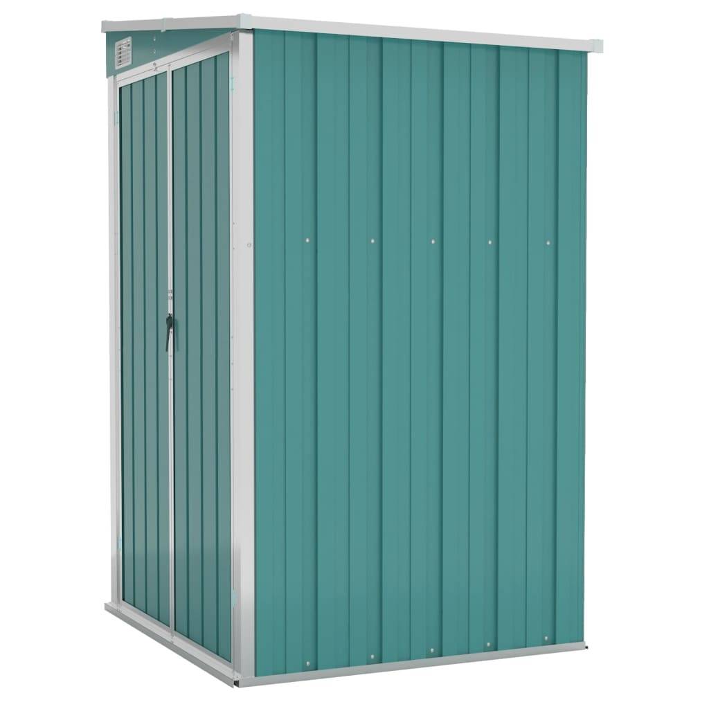 Helloshop26 - Remise de jardin murale 118 x 100 x 178 cm acier galvanisé vert - Image 1