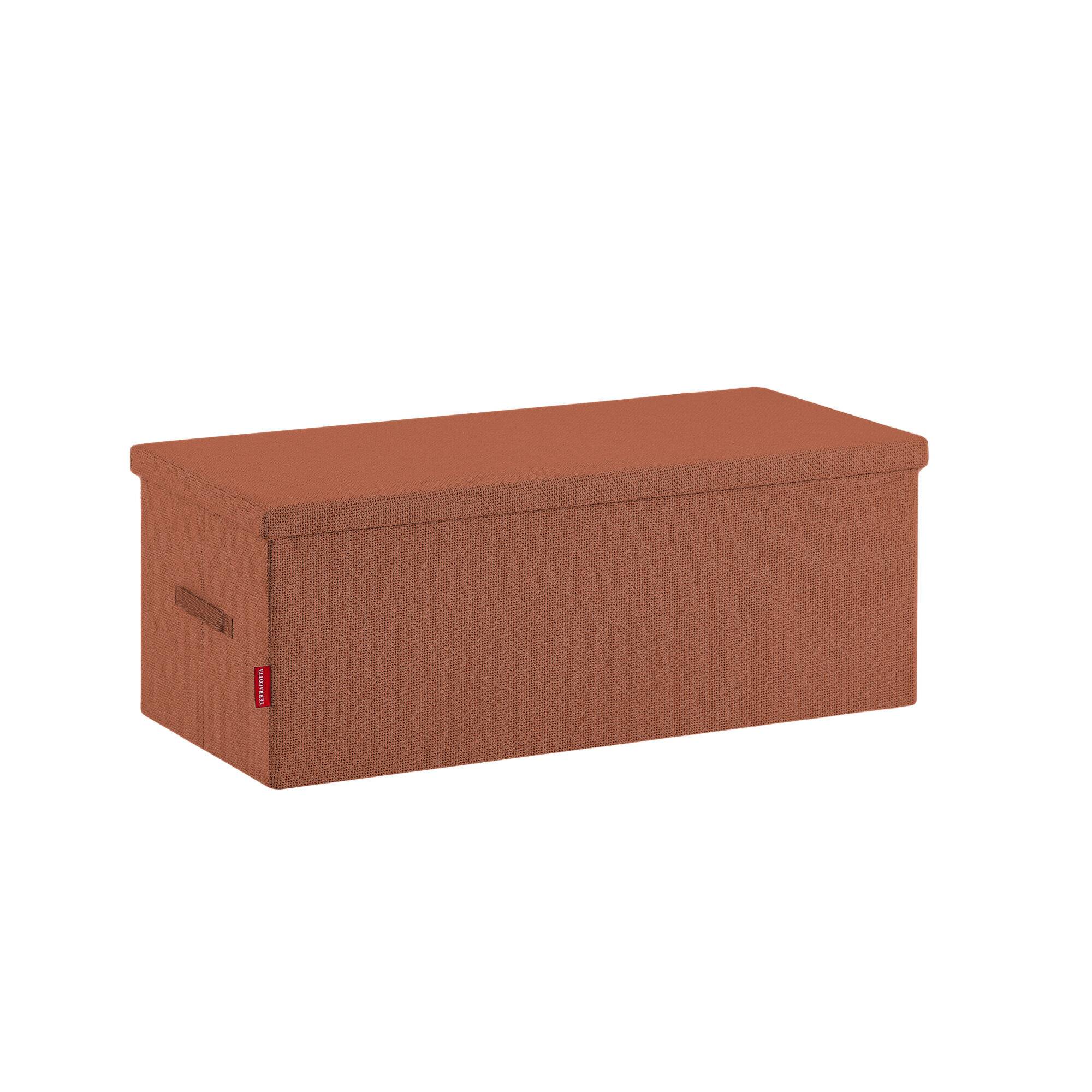 Table coffre Terracotta - Ouverture sur le dessus - Intérieur et extérieur - Couleur Terracotta - Image 1