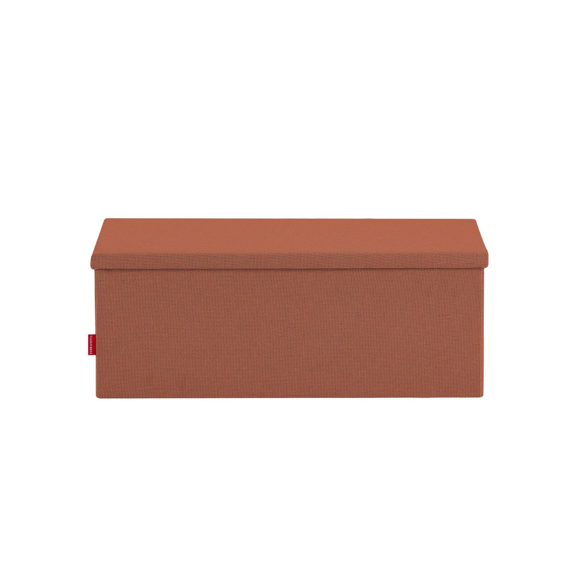 Table coffre Terracotta - Ouverture sur le dessus - Intérieur et extérieur - Couleur Terracotta - Image 2