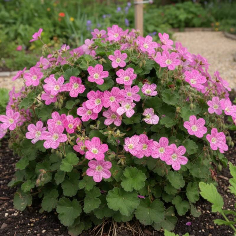 Bec de Grue Bishop's Form, Erodium à fleurs Rose/ - feuillage Persistant - Godet - 5/20 cm - Image 1