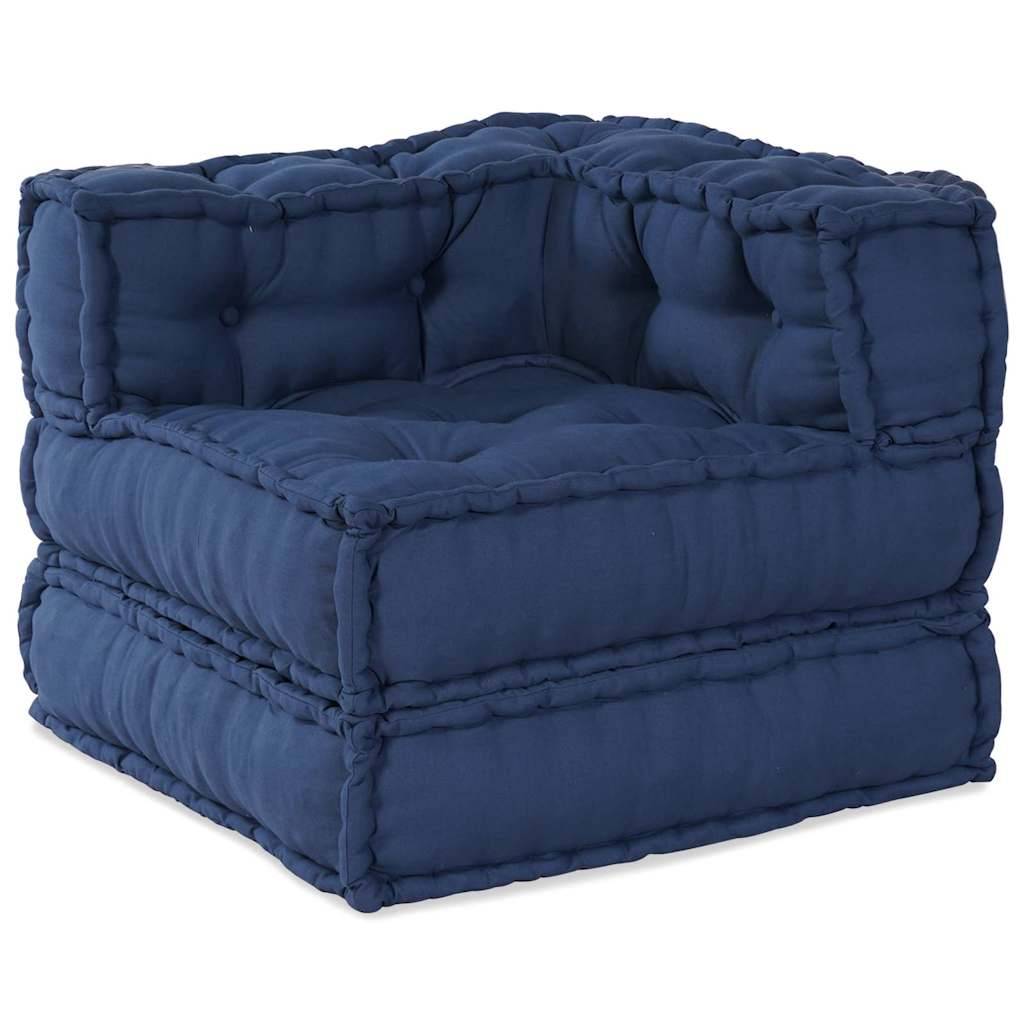 Canapé modulaire tissu indigo 70 x 70 x 56 cm, poids:13.65kg - PANGIVO - Image 2