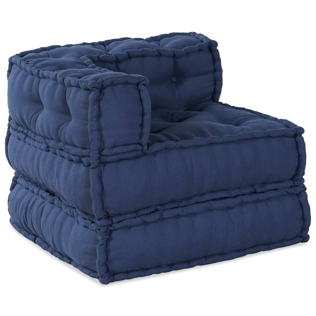 Canapé modulaire tissu indigo 70 x 70 x 56 cm, poids:13.65kg - PANGIVO - Image 4