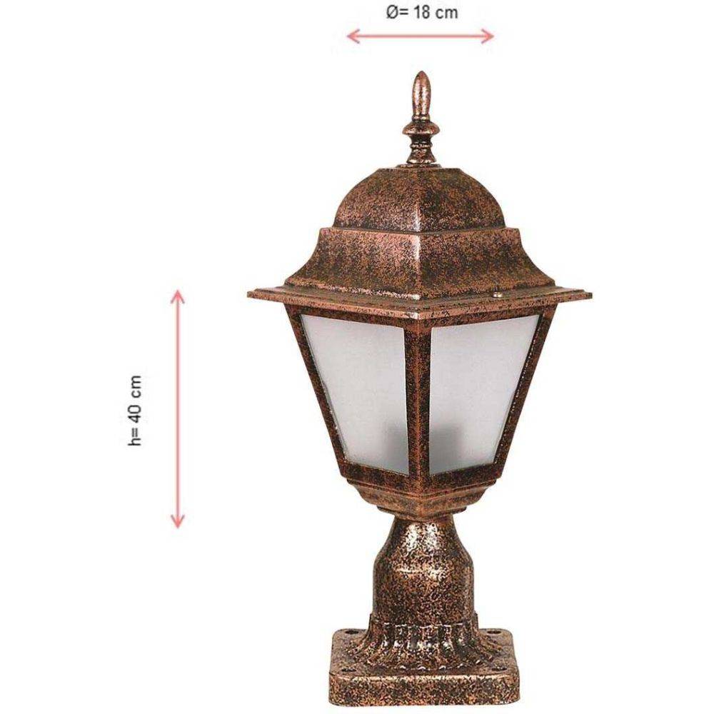 Hanah Home - Lampe de jardin en ABS vintage Eliette 18 x 40 cm - Image 2