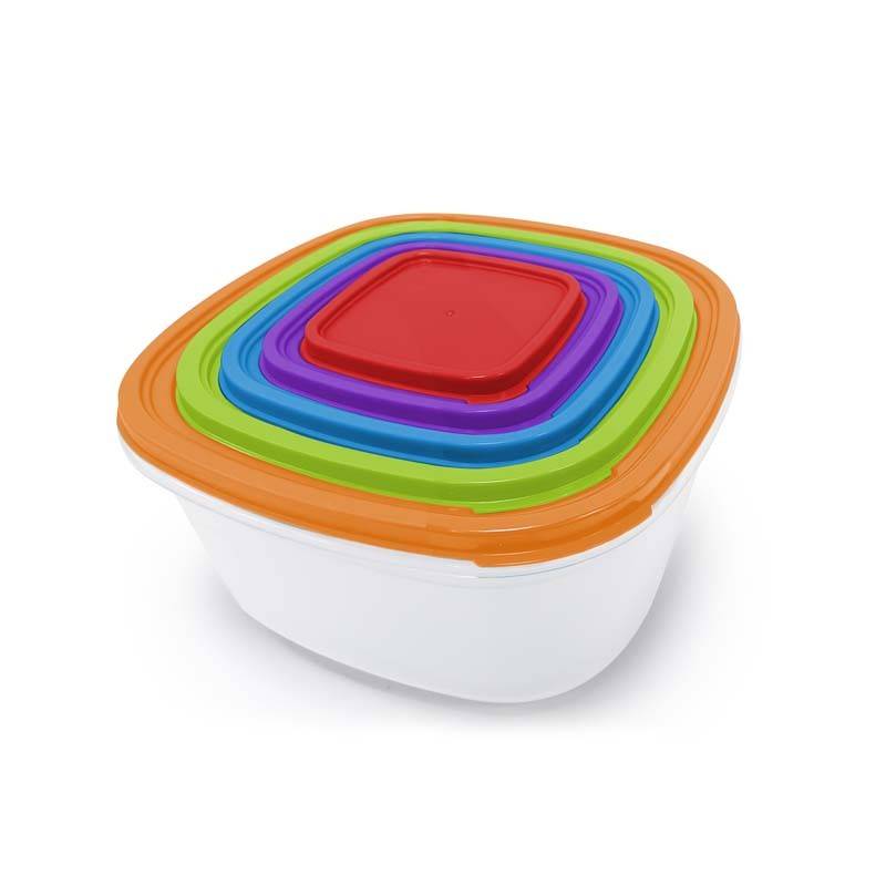 Kitchencook - Ktup5c - Multicolore - Set 5 Boîtes De Conservation - Empilables - Sans Bpa - Image 6