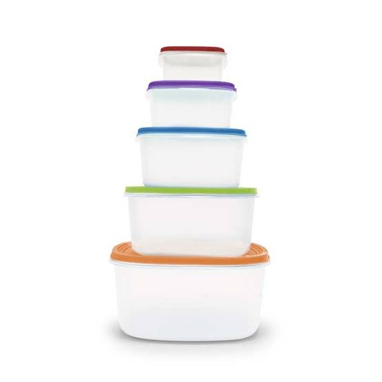 Kitchencook - Ktup5c - Multicolore - Set 5 Boîtes De Conservation - Empilables - Sans Bpa - Image 3