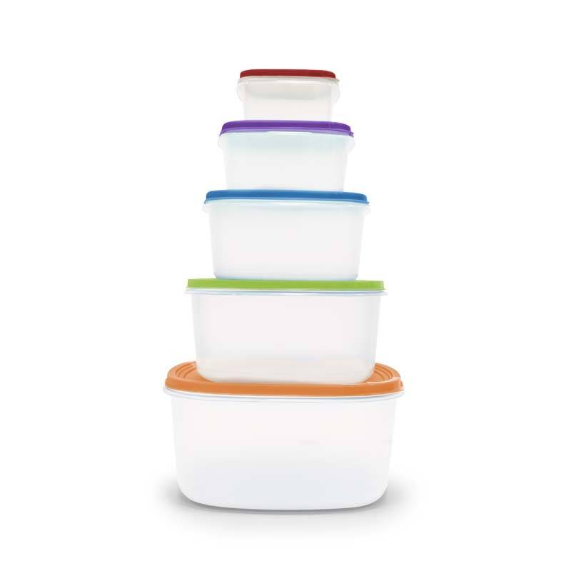 Kitchencook - Ktup5c - Multicolore - Set 5 Boîtes De Conservation - Empilables - Sans Bpa - Image 3