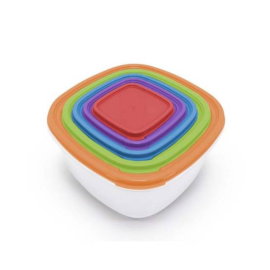 Kitchencook - Ktup5c - Multicolore - Set 5 Boîtes De Conservation - Empilables - Sans Bpa - Image 4