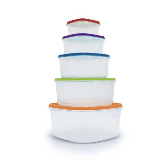 Kitchencook - Ktup5c - Multicolore - Set 5 Boîtes De Conservation - Empilables - Sans Bpa - Image 2
