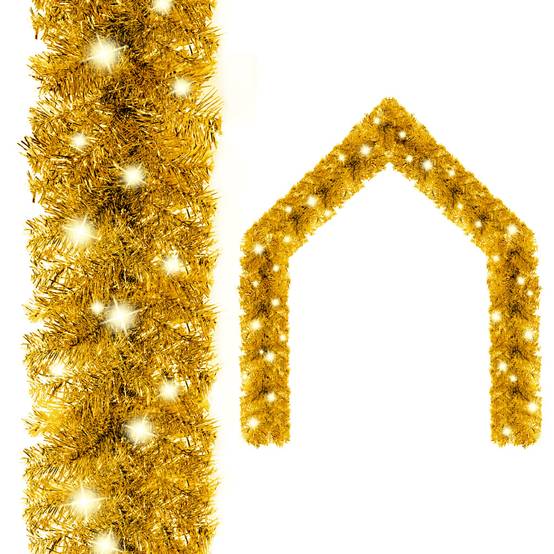 Guirlande de Noël Lumineuse PVC Décoration Scintillante 300 LED Doré 20 m – ComfortXL Outdoor Living - Image 1
