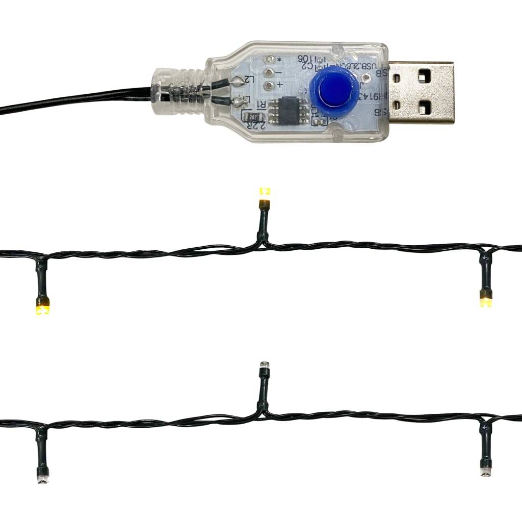 Guirlande de Noël Lumineuse PVC Décoration Scintillante 300 LED Doré 20 m – ComfortXL Outdoor Living - Image 7