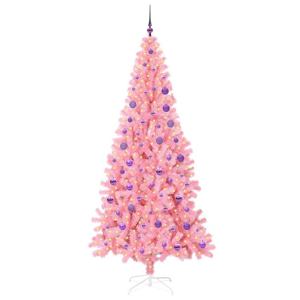 ComfortXL - Sapin de Noël Rose 180 cm Facile à Monter, Kit Tout Inclus avec Guirlande LED – ComfortXL Outdoor Living - Image 3