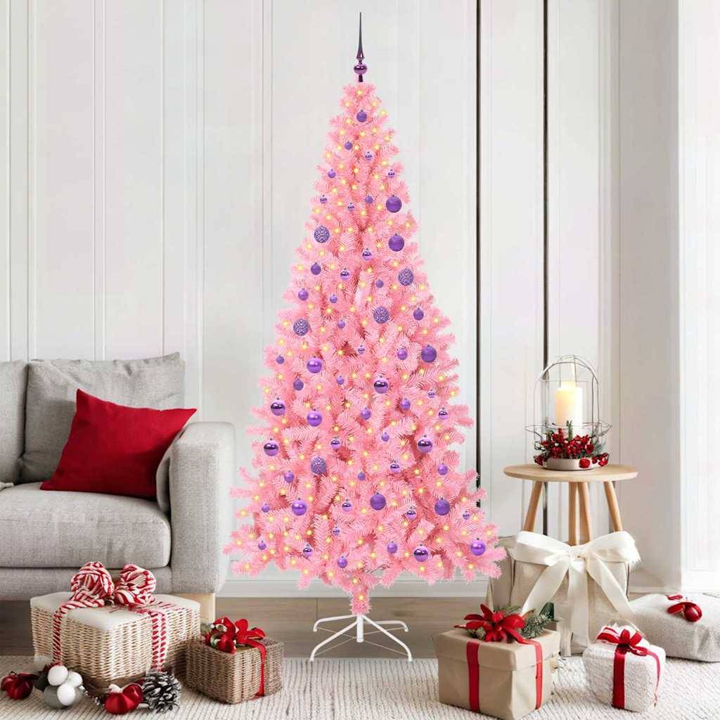 ComfortXL - Sapin de Noël Rose 180 cm Facile à Monter, Kit Tout Inclus avec Guirlande LED – ComfortXL Outdoor Living - Image 1