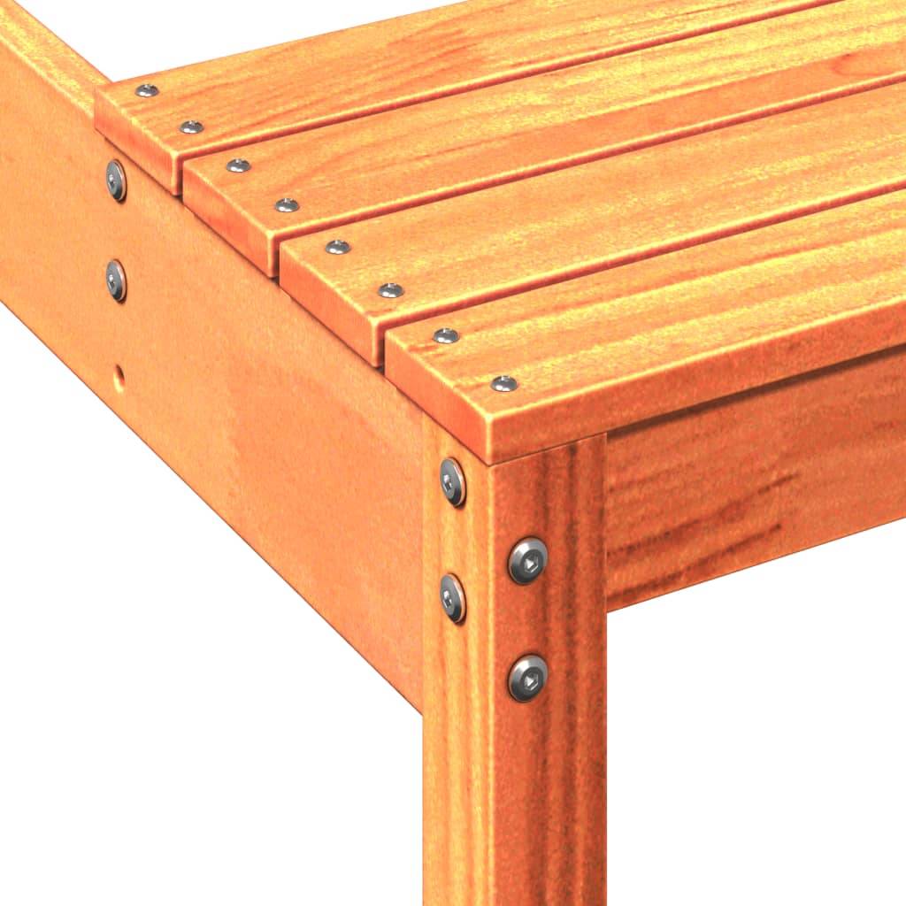 PANGIVO - Table de pique-nique bois pin massif cire marron 110 x 134 x 75 cm - PANGIVO - Image 7