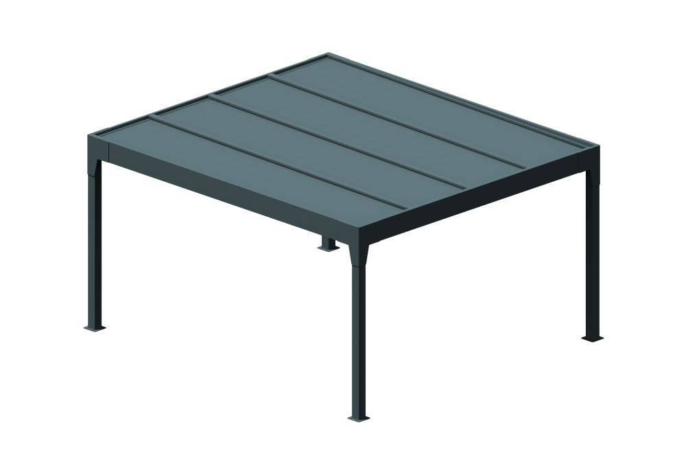 Ombrazur - Carport isotoit® MODERN îlot Gris anthracite 3,78x3,00m OMBRAZUR - Image 1