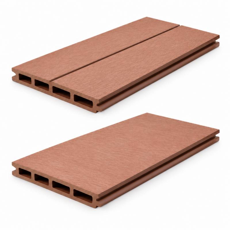 Lame de clôture bois composite L 148 cm / l 15.6 cm / E 19 mm - Coloris - Brun rouge, Epaisseur - 19 mm, Largeur - 15.6 cm, Longueur - 148 cm