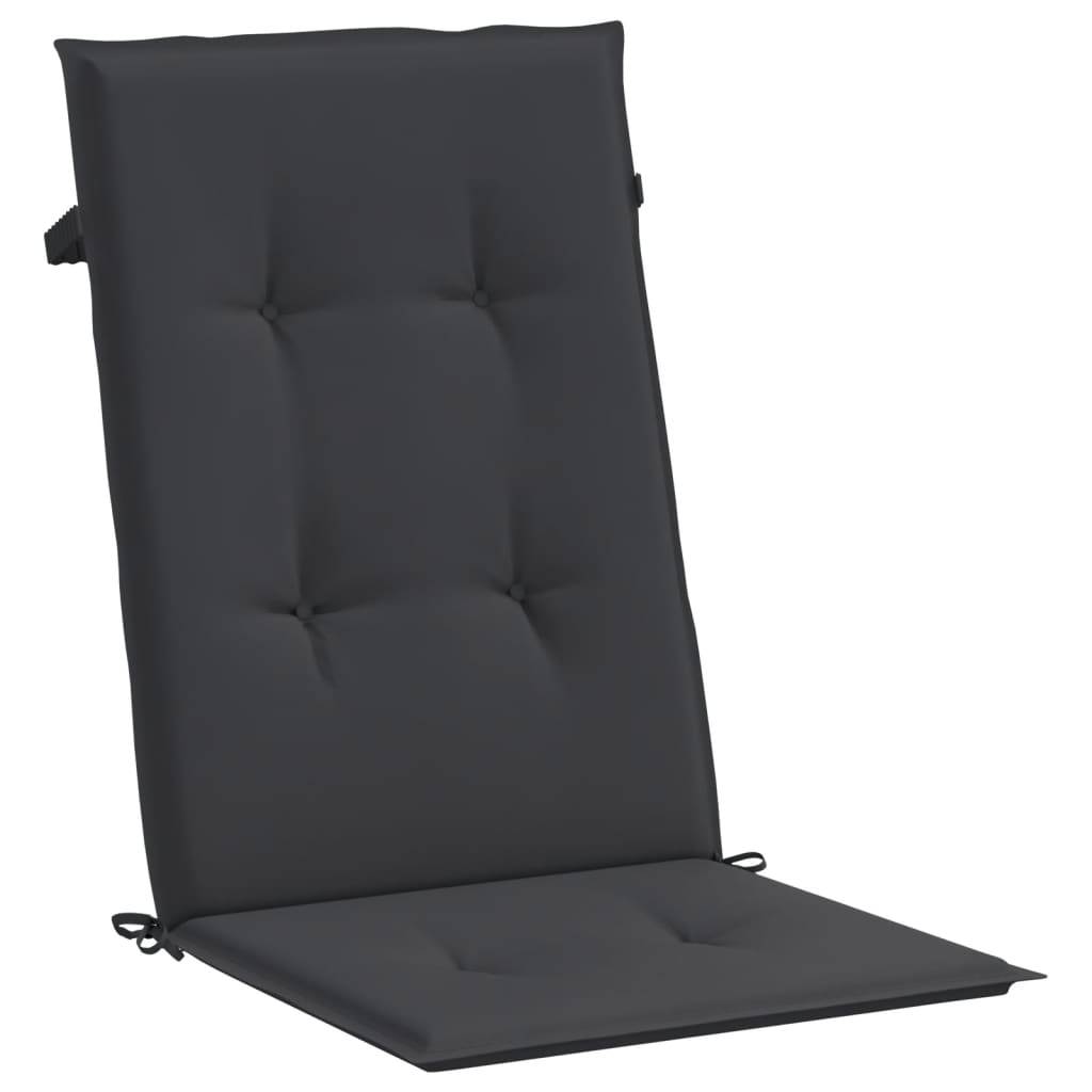 PANGIVO - Coussins de chaise à dossier haut polyester noir 120 x 50 x 3 cm (lot de 6) - PANGIVO - Image 5