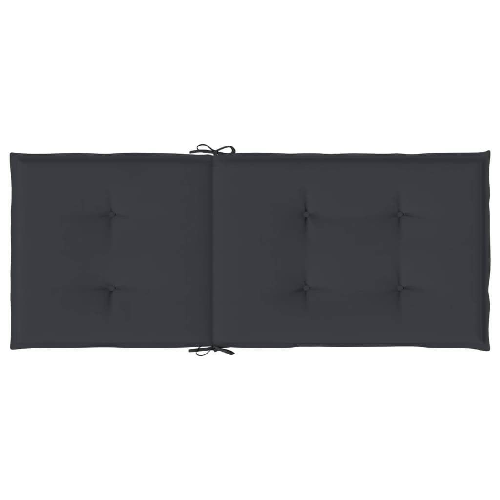 PANGIVO - Coussins de chaise à dossier haut polyester noir 120 x 50 x 3 cm (lot de 6) - PANGIVO - Image 7
