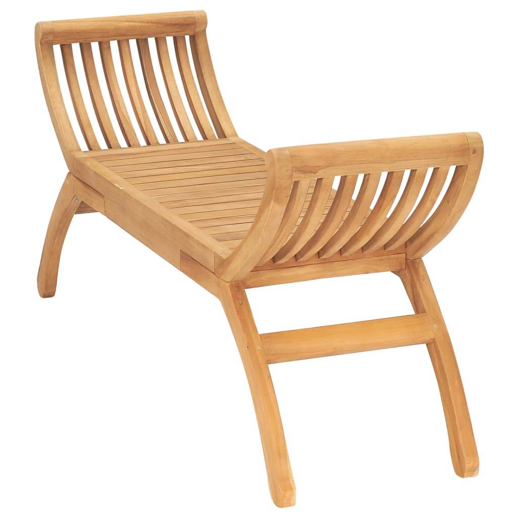 Helloshop26 - Banc de jardin meuble de patio d'extérieur terrasse 120 x 35 x 55 cm bois de teck solide - Image 3