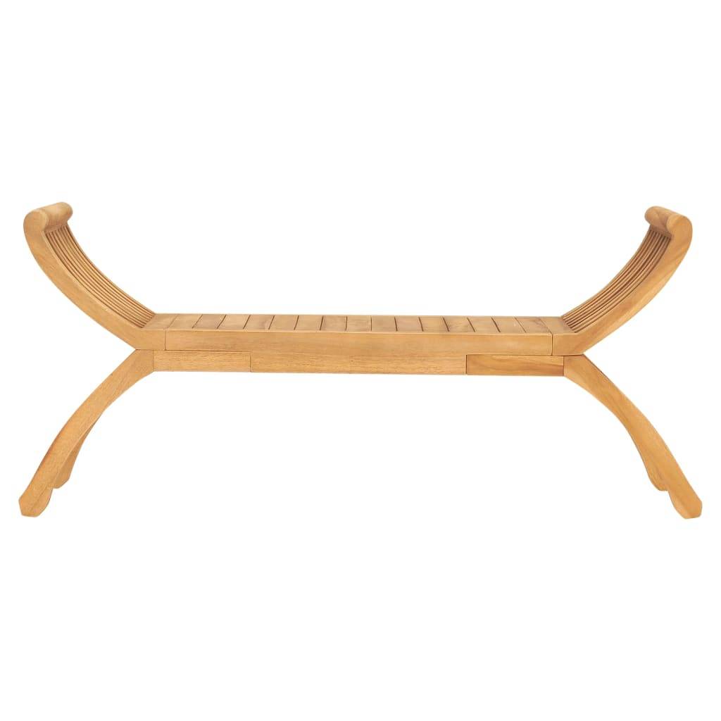 Helloshop26 - Banc de jardin meuble de patio d'extérieur terrasse 120 x 35 x 55 cm bois de teck solide - Image 2