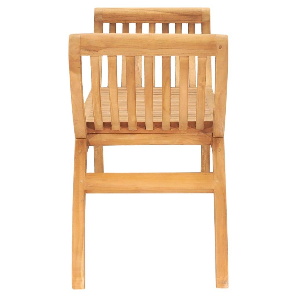 Helloshop26 - Banc de jardin meuble de patio d'extérieur terrasse 120 x 35 x 55 cm bois de teck solide - Image 4