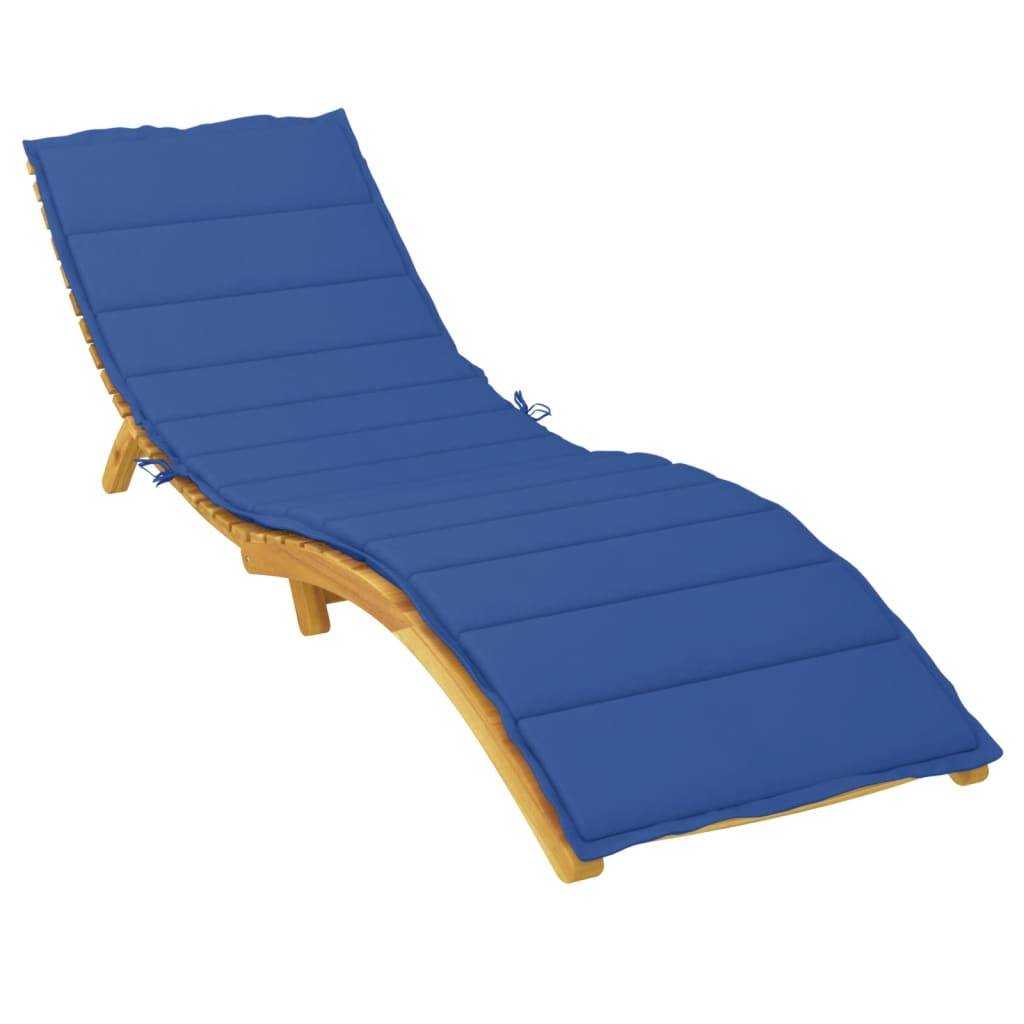 Matelas de Chaise Longue Tissu Oxford Confortable pour Piscine et Jardin Bleu Royal 200x70cm – ComfortXL Outdoor Living - Image 3