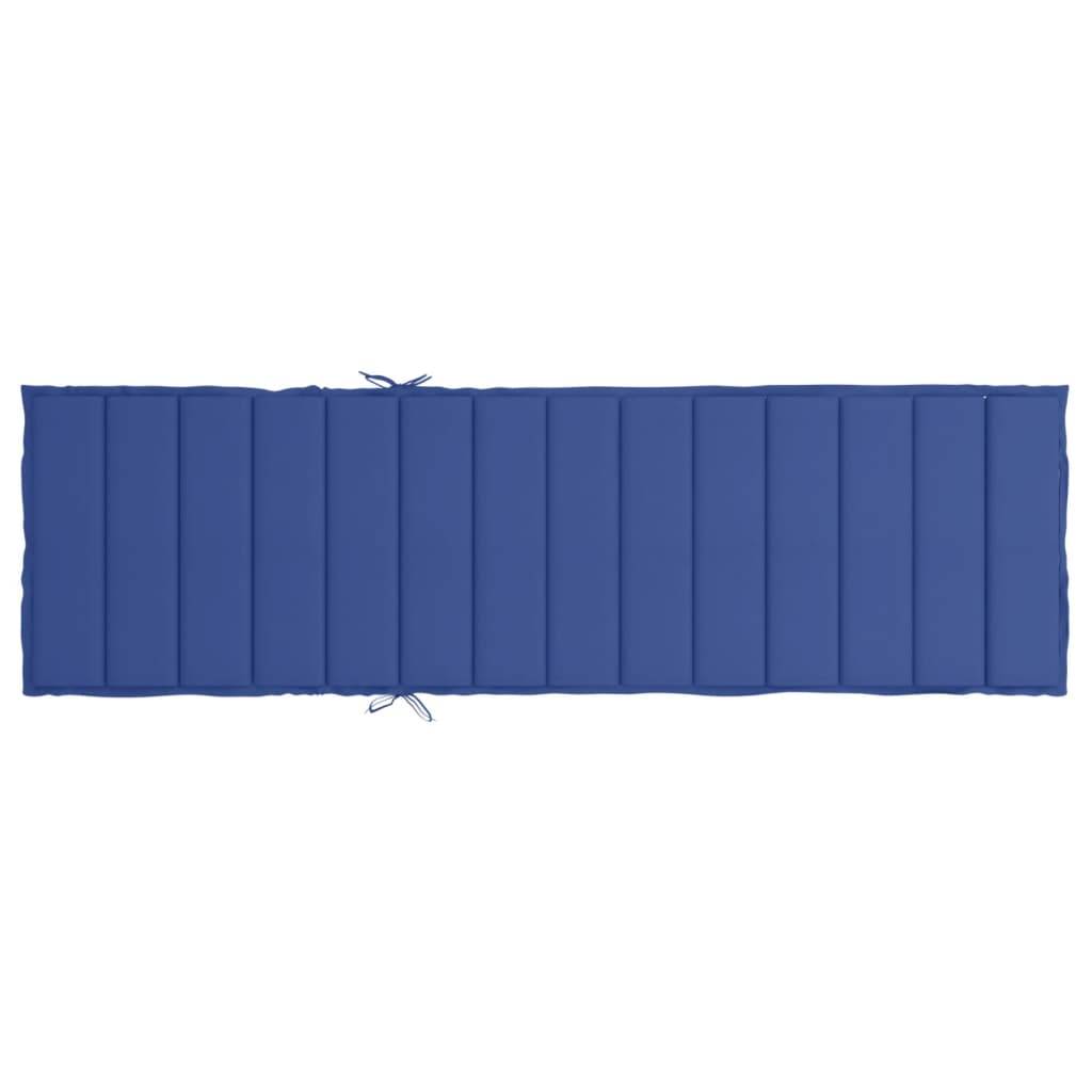 Matelas de Chaise Longue Tissu Oxford Confortable pour Piscine et Jardin Bleu Royal 200x70cm – ComfortXL Outdoor Living - Image 5