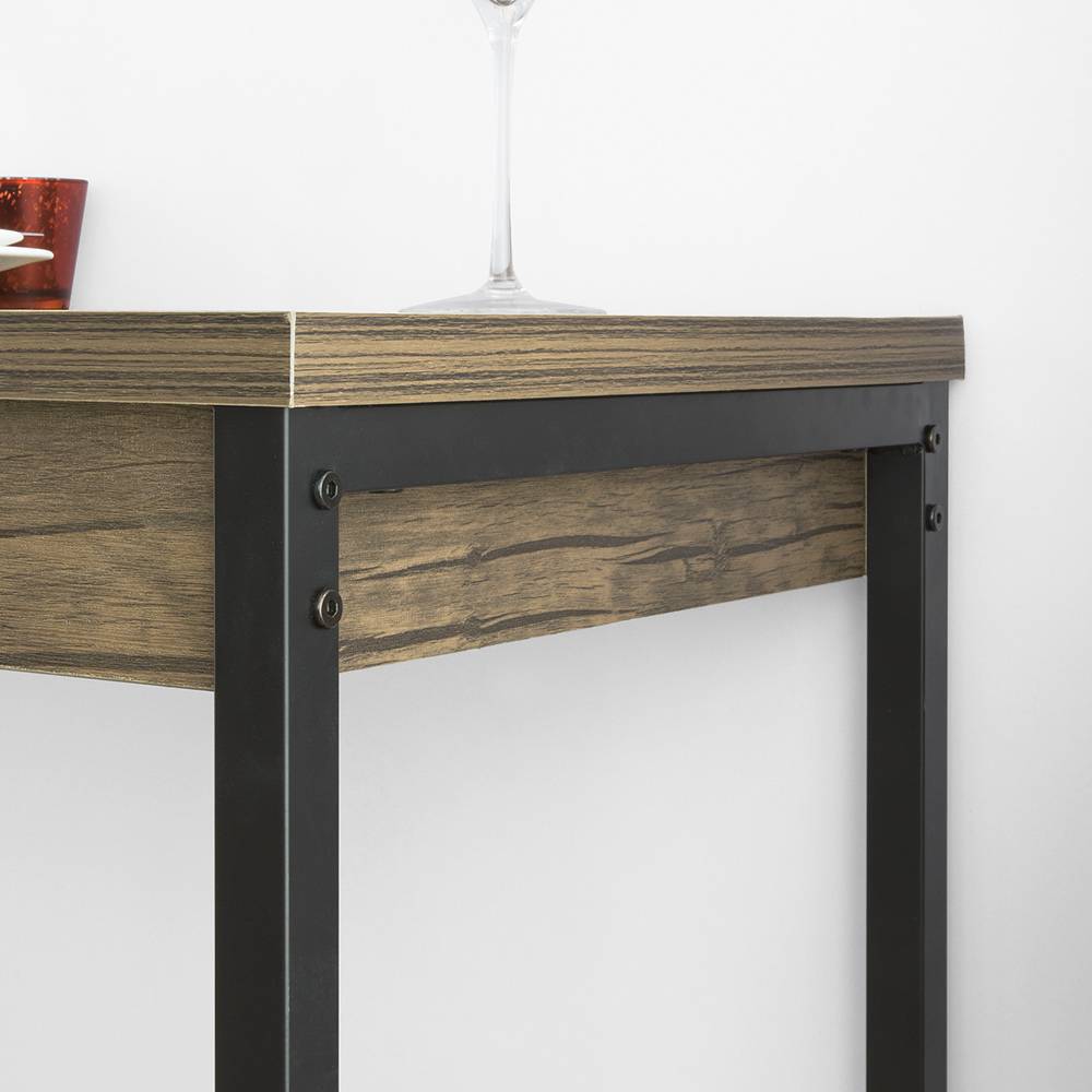 Sobuy - Lot Table et Tabourets de Bar de Style Industriel, Ensemble Table de Bar avec 2 Tabourets, Table de Cuisine, Table à Manger, Tabouret Haute SoBuy - Image 5
