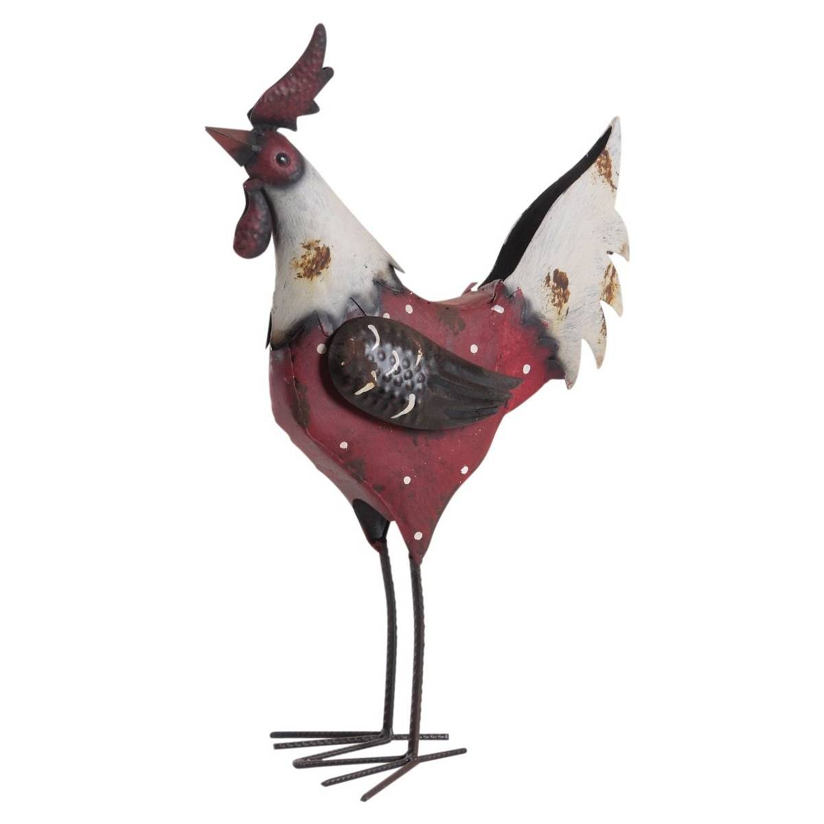 Aubry Gaspard - Coq en métal laqué et vieilli