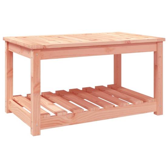 Table Basse de Jardin 82,5cm en Douglas Massif Brut avec Étagère de Rangement – ComfortXL Outdoor Living - Image 2