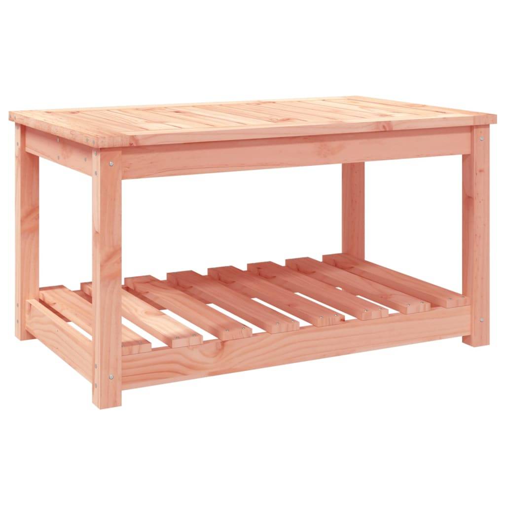 Table Basse de Jardin 82,5cm en Douglas Massif Brut avec Étagère de Rangement – ComfortXL Outdoor Living - Image 2