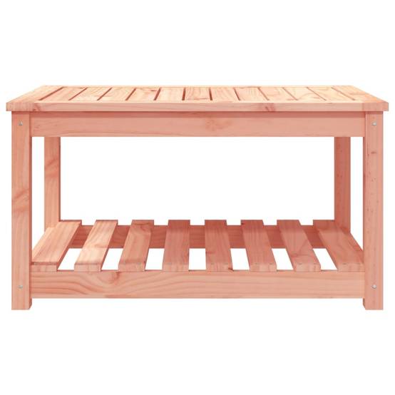 Table Basse de Jardin 82,5cm en Douglas Massif Brut avec Étagère de Rangement – ComfortXL Outdoor Living - Image 4