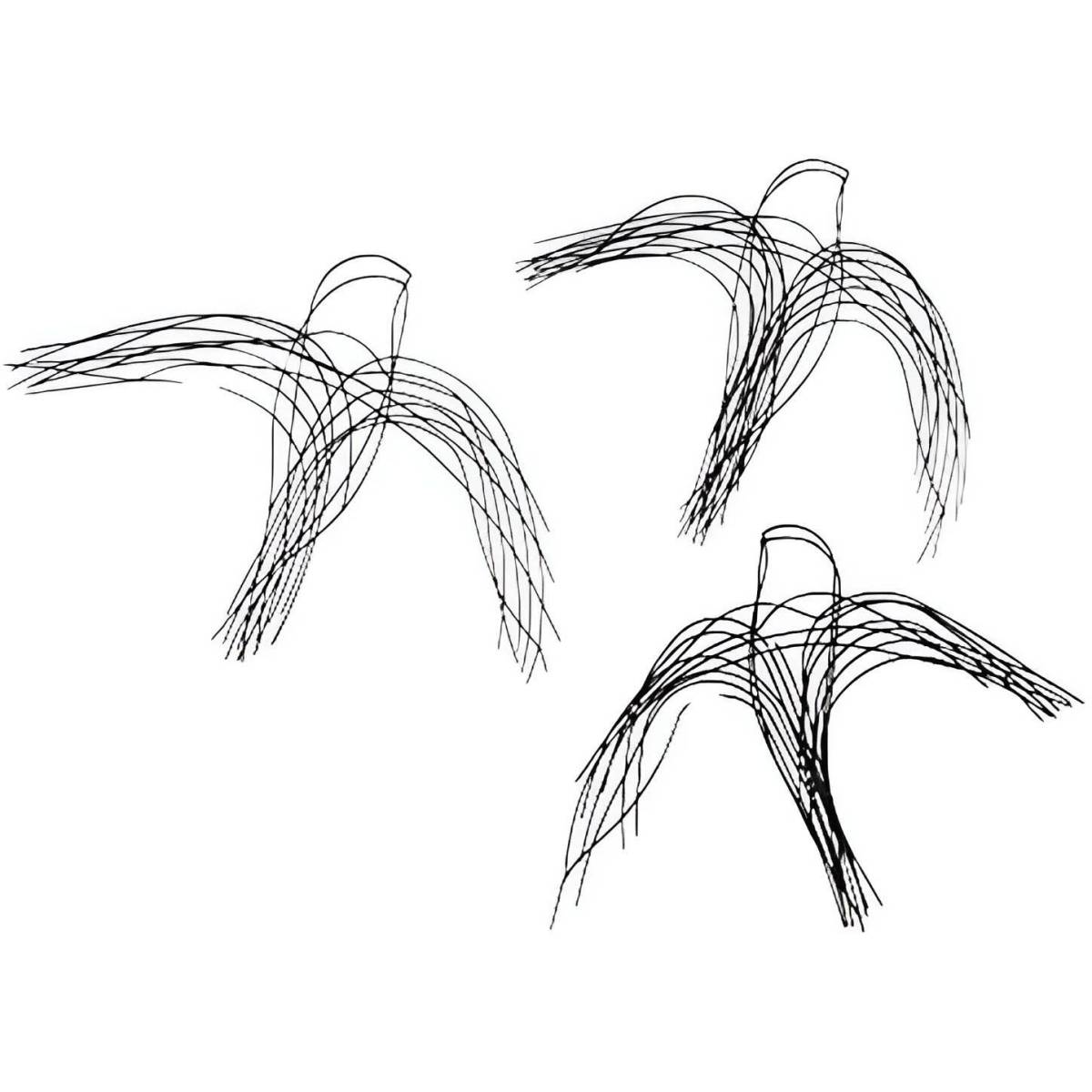 Aubry Gaspard - Décor mural Oiseaux en métal (lot de 3) - Image 1