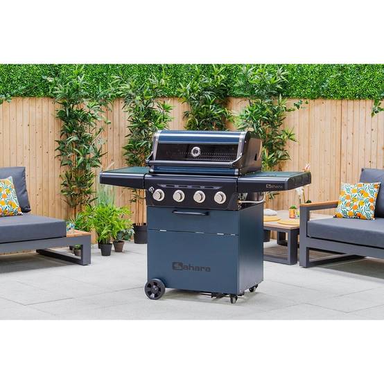 Barbecue à gaz mobile Sahara 18,7 kW, Cuisson polyvalente 4 brûleurs + 1 bruleur latéral - BBQ Idéal pour 8 à 10 convives - Image 3
