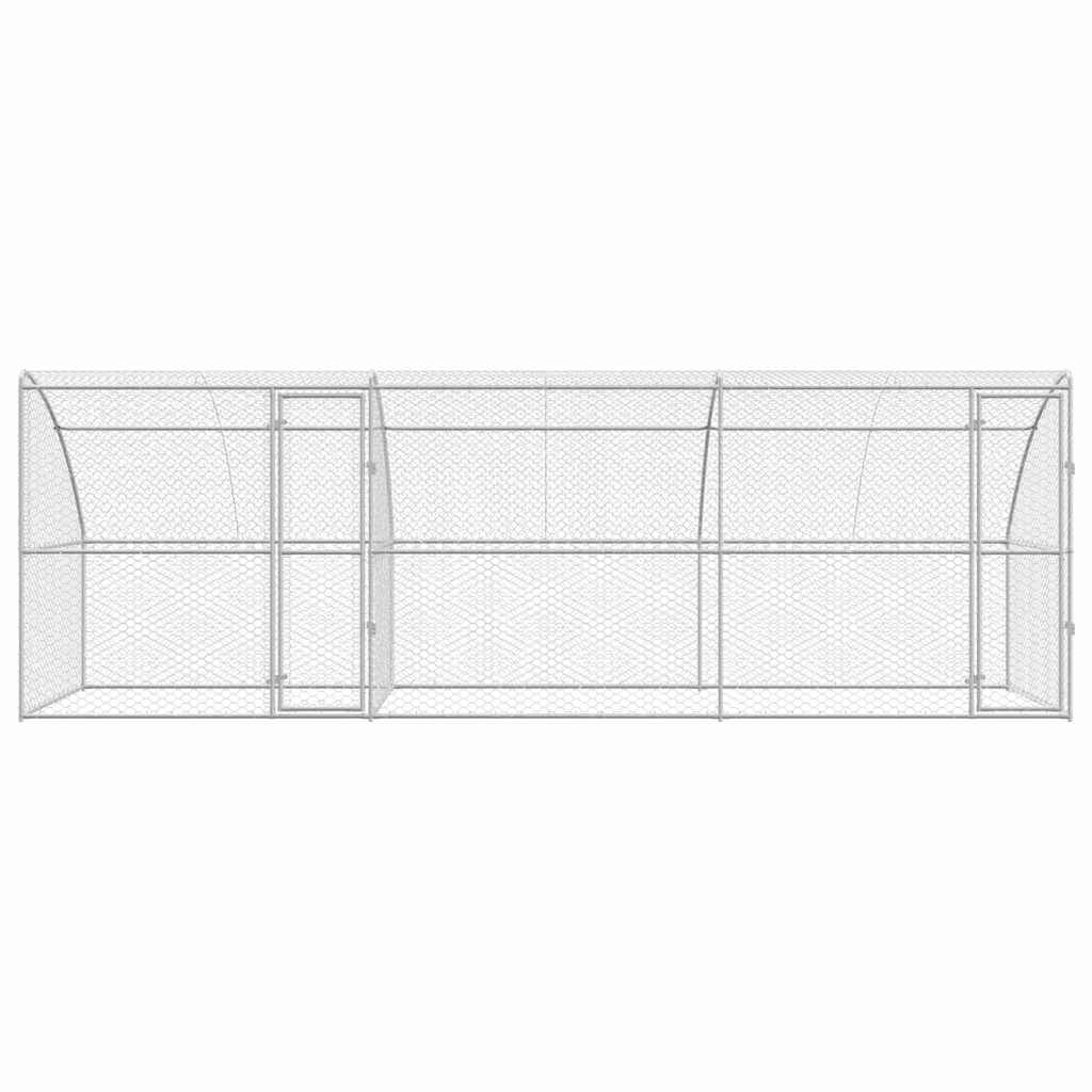 Chenil pour chiens acier galvanisé argenté 600 x 200 x 200 cm, Poids:65.65kg - PANGIVO - Image 4