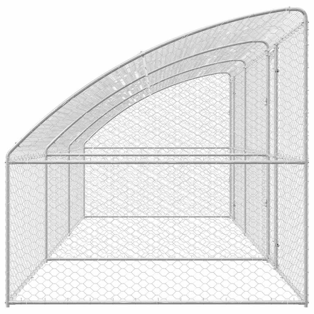 Chenil pour chiens acier galvanisé argenté 600 x 200 x 200 cm, Poids:65.65kg - PANGIVO - Image 5