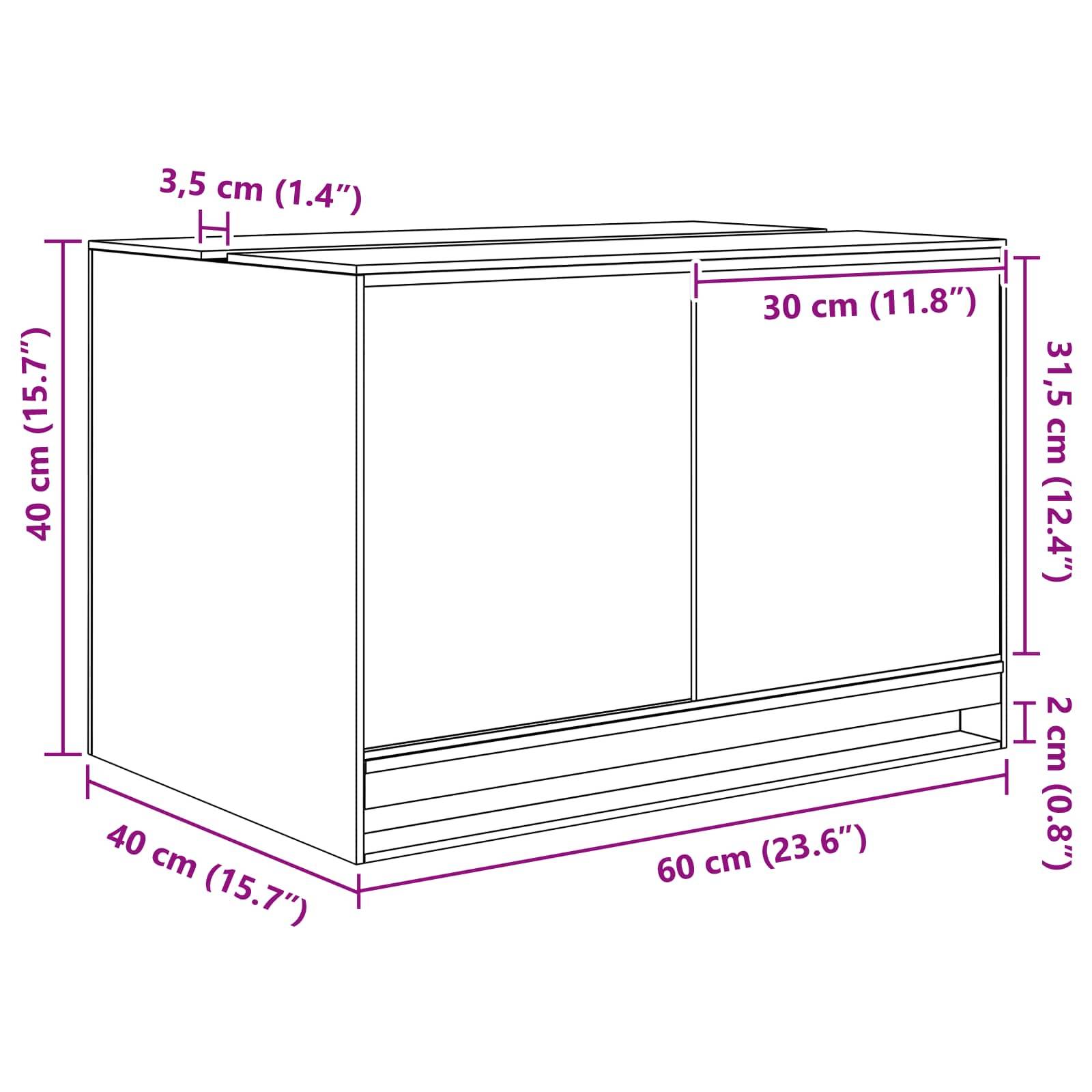 Vidaxl - Terrarium avec stockage Transparent 60 x 40 x 40 cm Verre vidaXL 42020391 - Image 3