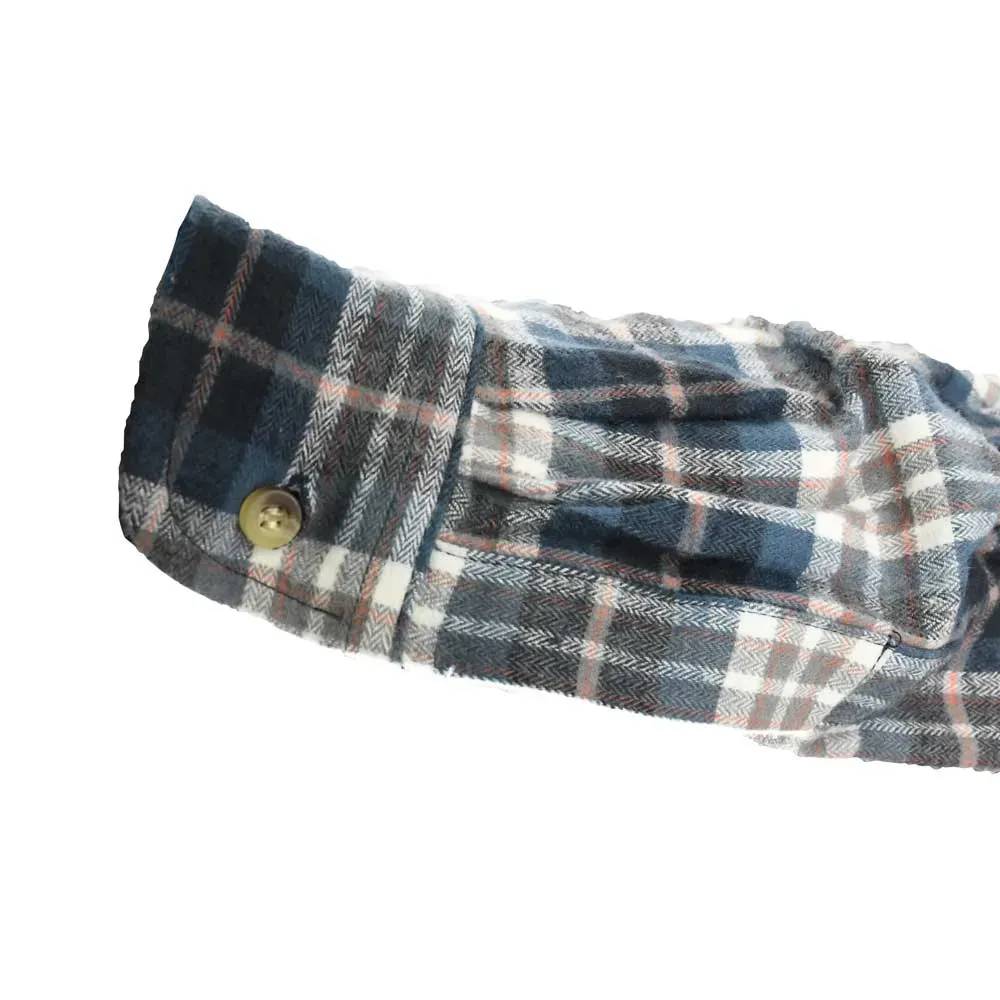 Autre - Chemise longue à carreaux bleu Chevron taille L à 2XL - Image 4