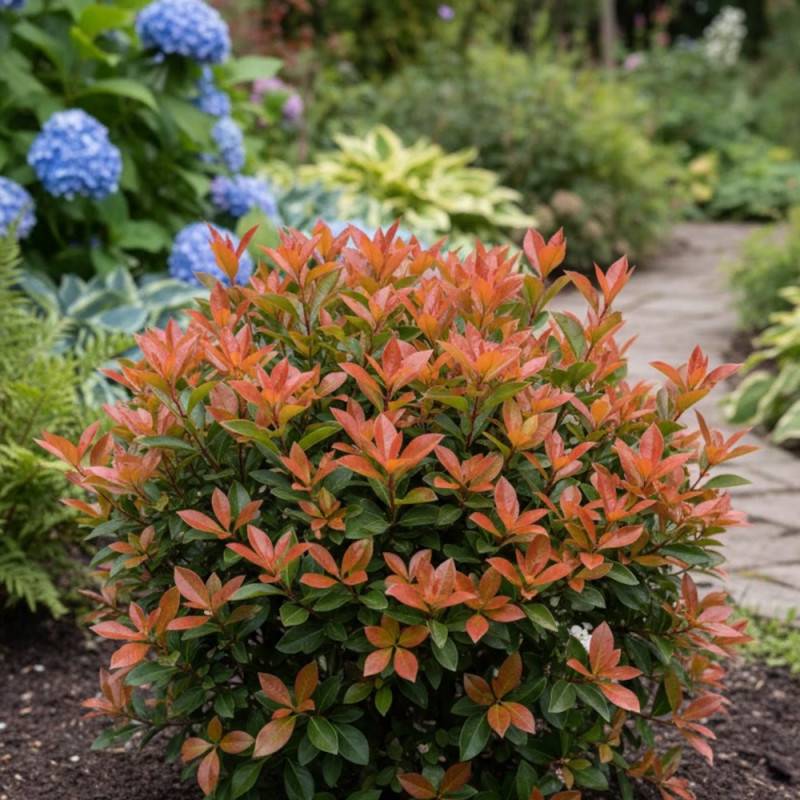 Photinia nain à fleurs Blanche/ - feuillage Persistant - Pot de 7,5L - 80/100 cm - Image 9