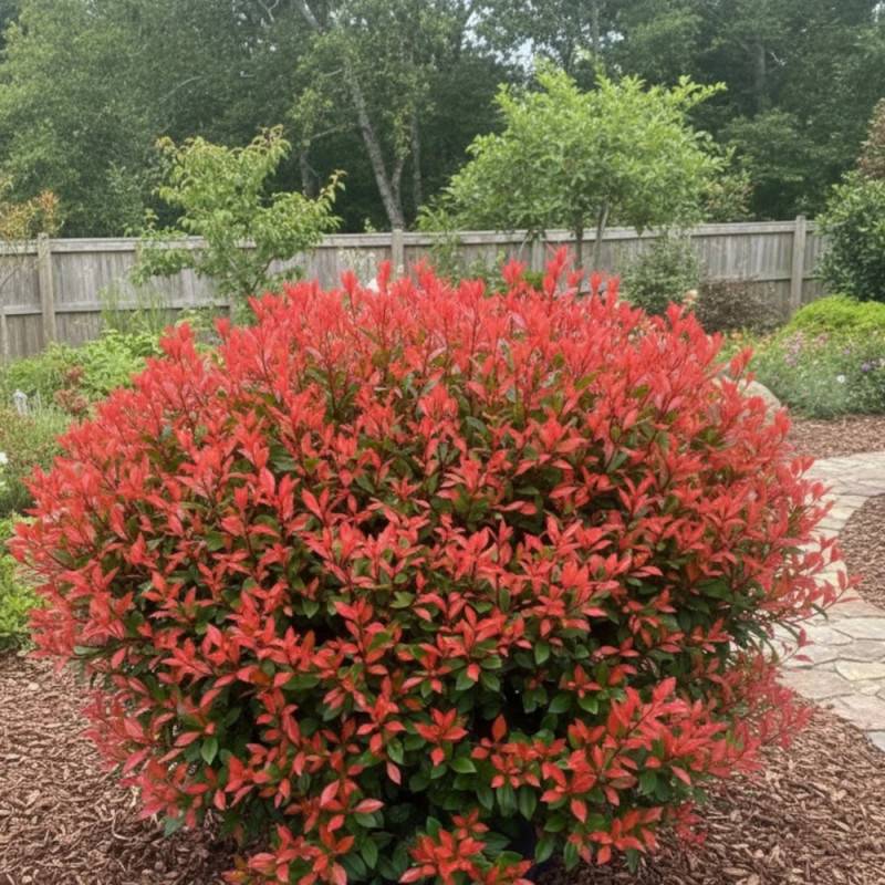 Photinia nain à fleurs Blanche - feuillage Persistant - Pot de 7,5L - 80/100 cm-  hauteur à maturité De 1,00 m à 1,50 m - Image 2