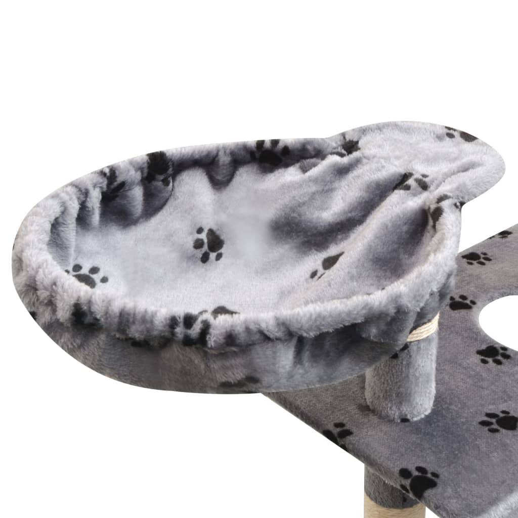 Vidaxl - Arbre à chat et griffoir Sisal 150 cm Empreintes de pattes Gris vidaXL 170486 - Image 6