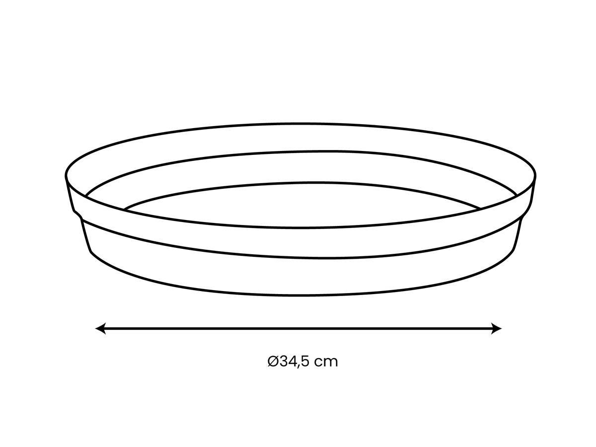 Eda - Soucoupe Ø 34.50 cm pour pot Ø 44, 46 et 48 cm- Orange terre battue - Eda - Image 2