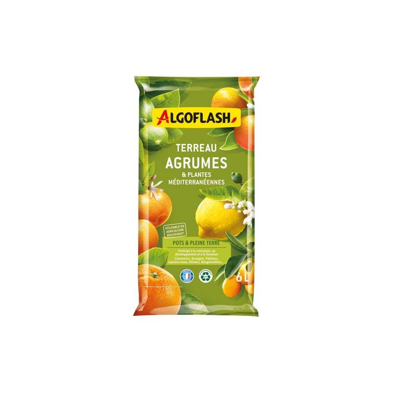 Algoflash - Terreau Agrumes Plantes Mediter.6l Algoflash. - Atagrum6n