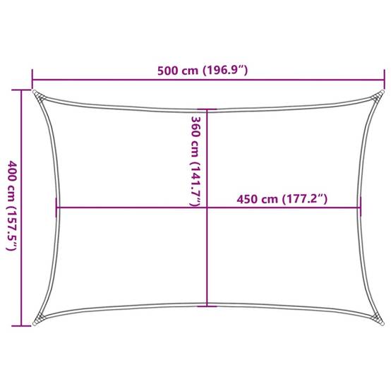 Voile d'ombrage - Voile solaire 160 g/m² Blanc 4x5 m PEHD - Image 10